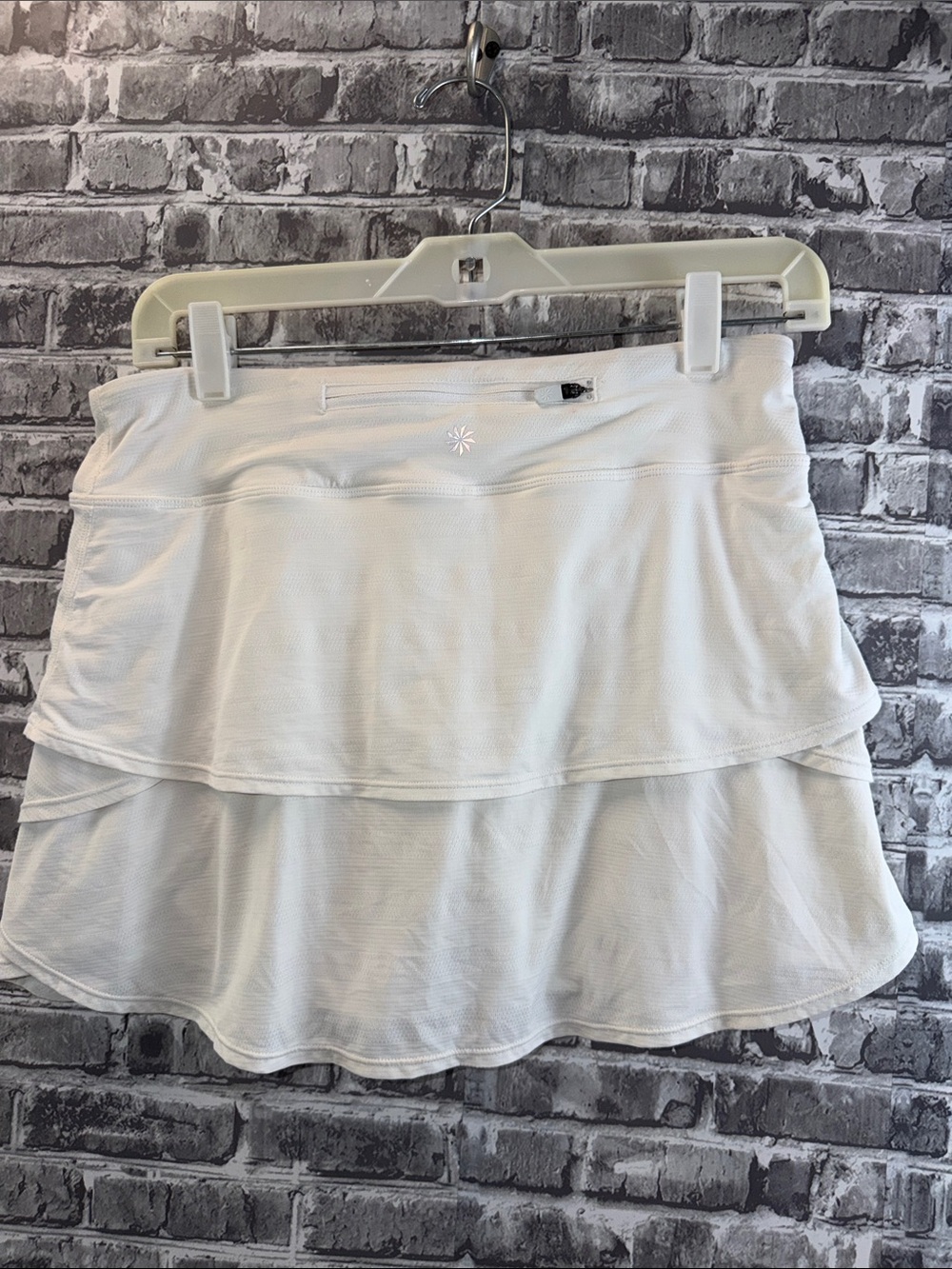 White Athleta Girl Tiered Active Skort